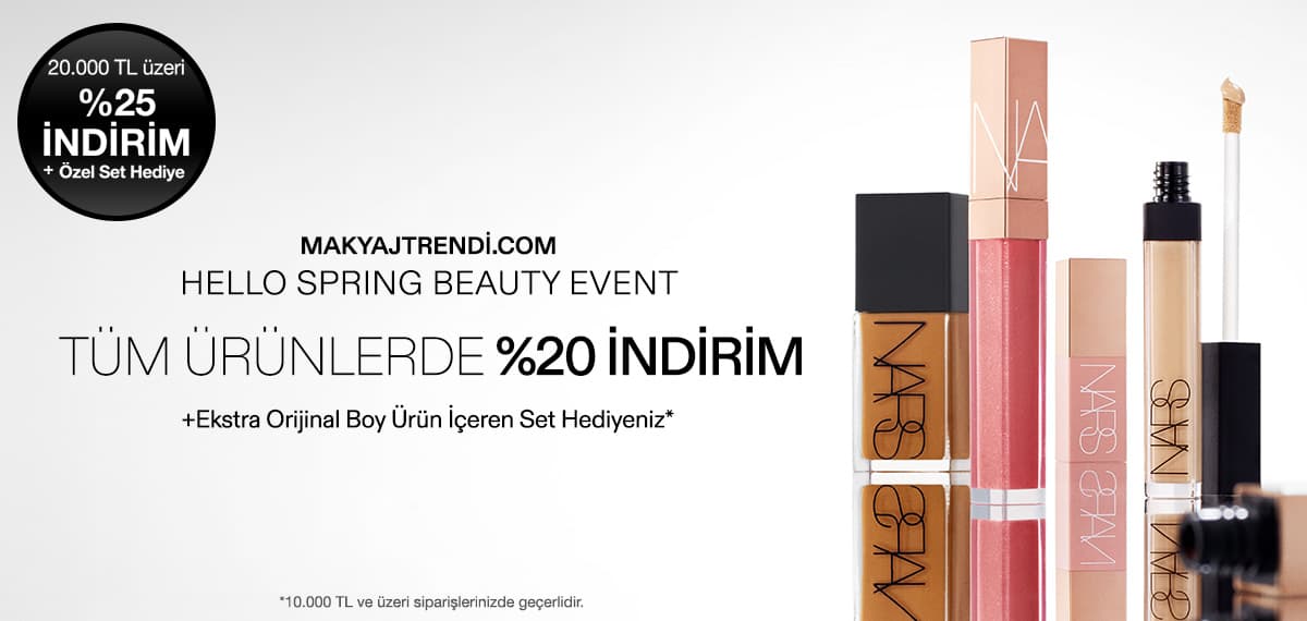 NARS TÜM ÜRÜNLERDE %20 İNDİRİM +EKSTRA HEDİYE FIRSATI