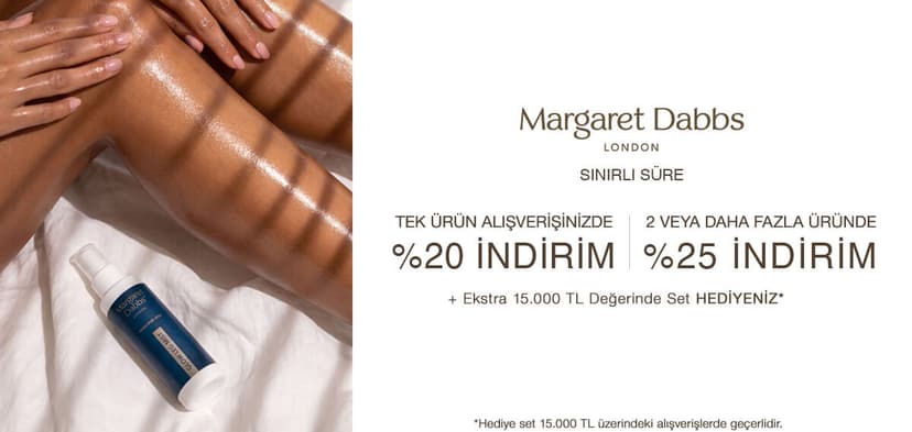 MARGARET DABBS LONDON TEK ÜRÜNDE %20+İKİ VE ÜZERİ ÜRÜNLERDE %25 İNDİRİM +EKSTRA HEDİYE FIRSATI
