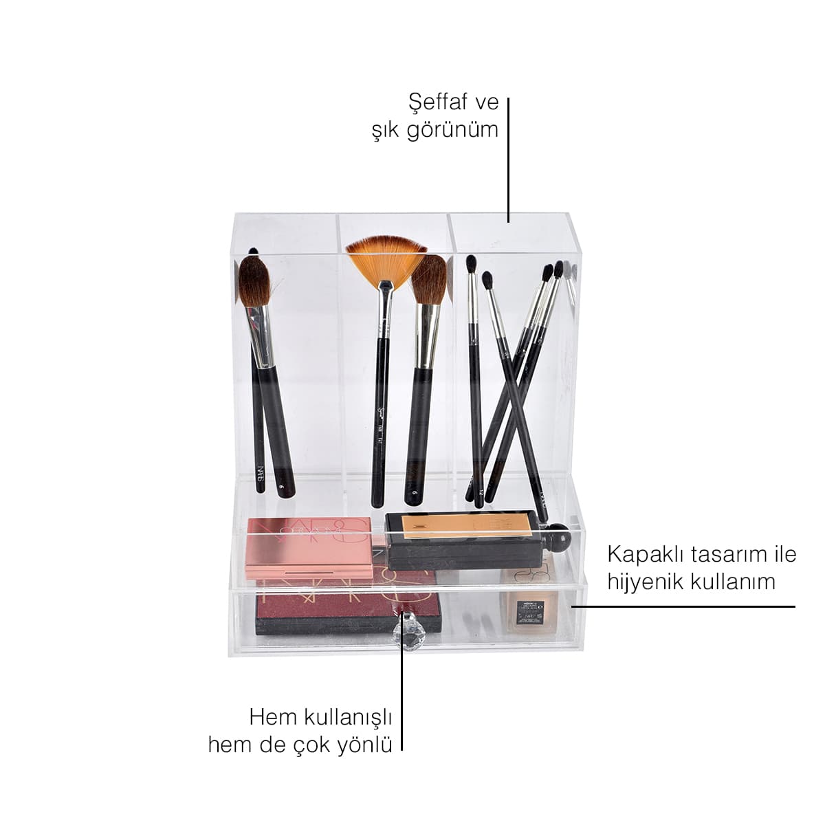 ÇEKMECELİ ÜSTÜ KAPAKLI FIRÇALIK