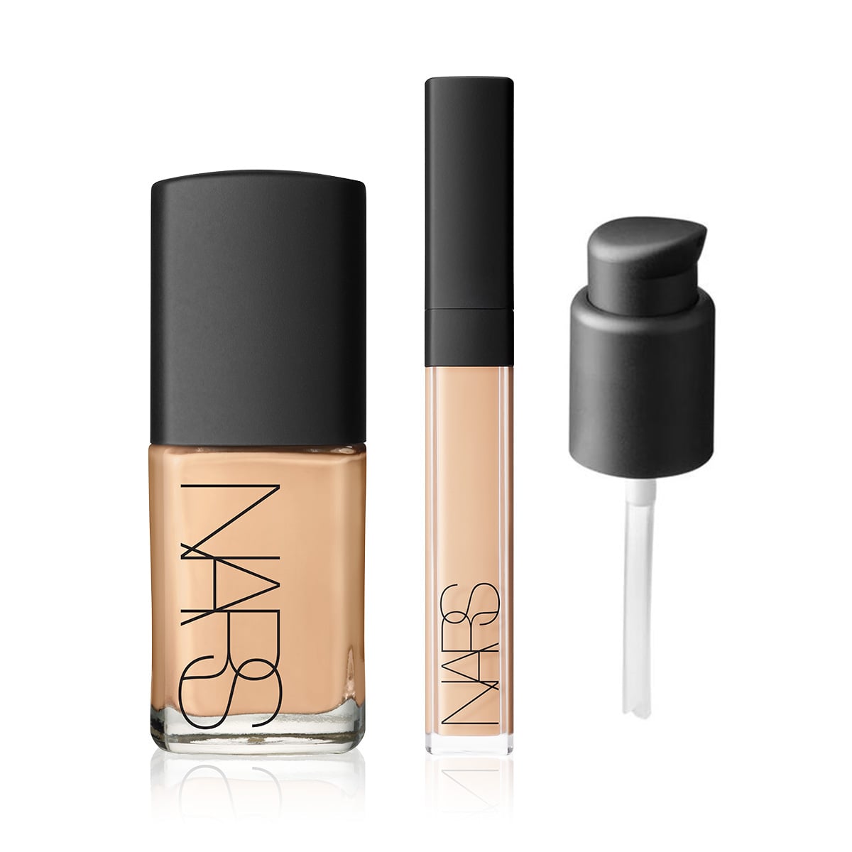 Cilde Işıltı Kazandıran Fondöten & Kapatıcı & Fondöten Pompası Seti