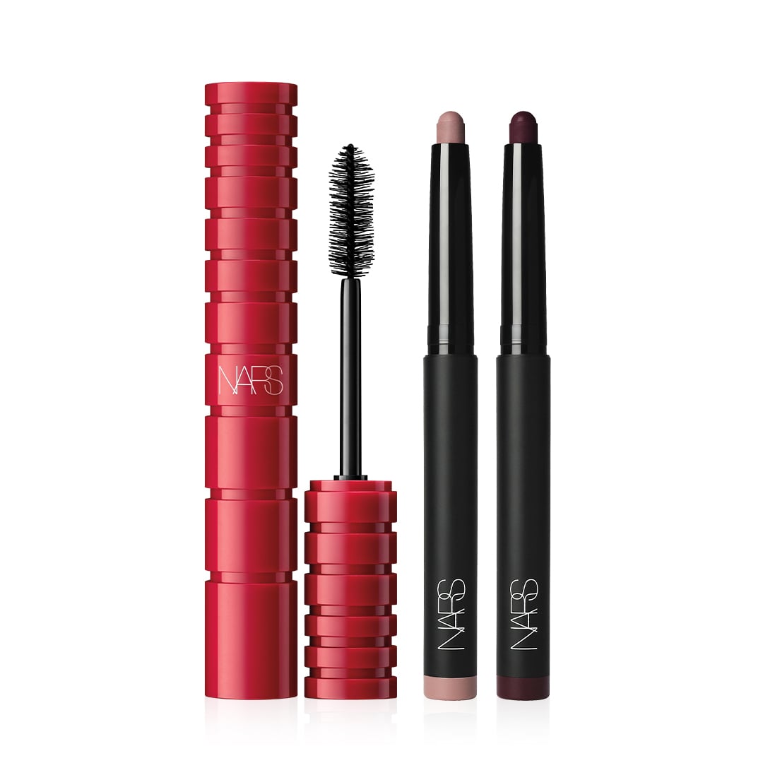 Kalem Far ve Maskaradan Oluşan Mürdüm Göz Makyaj Seti