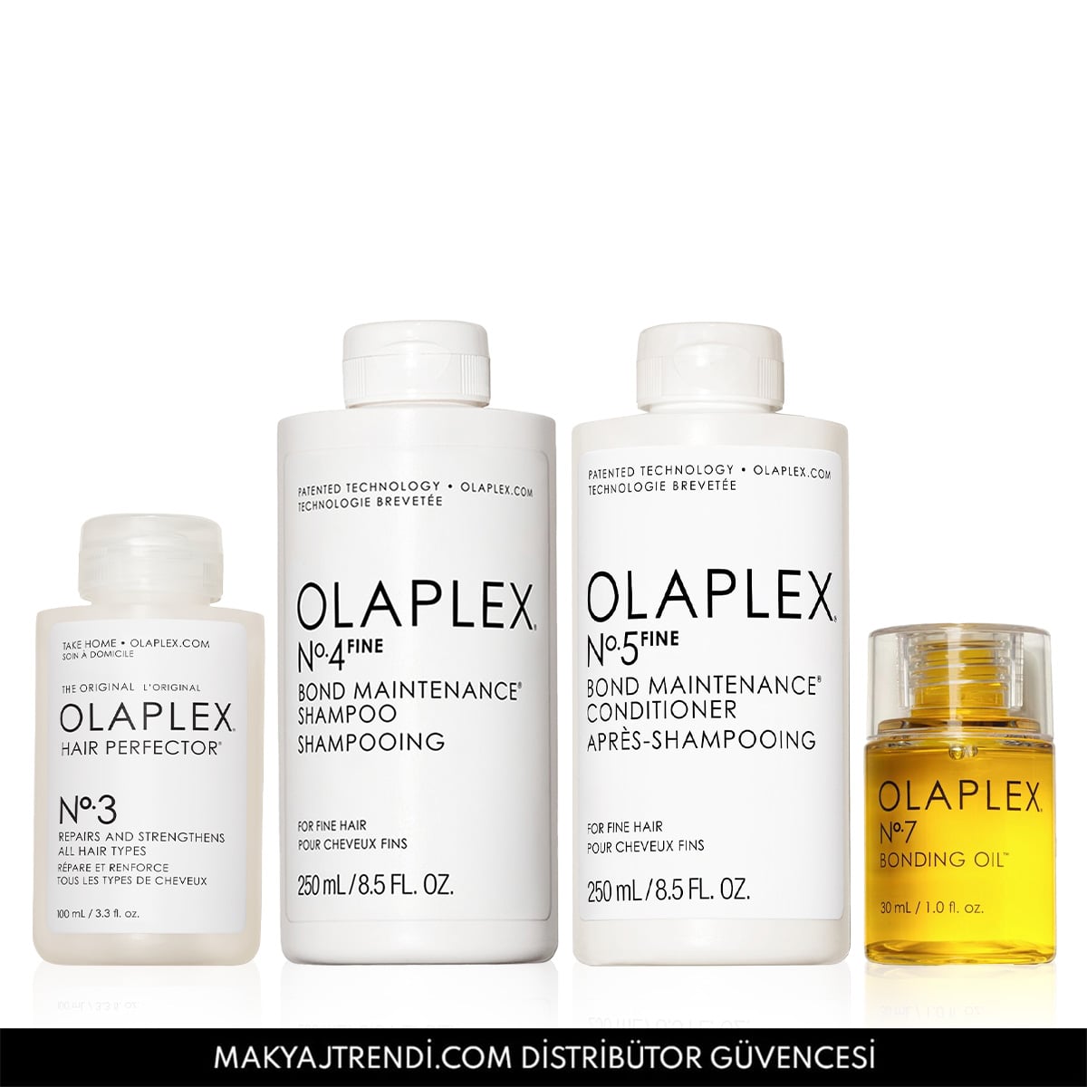İnce Telli Saçlar İçin Saç Kusursuzlaştırıcı & Şampuan, Saç Kremi ve Saç Bakım Yağı Seti