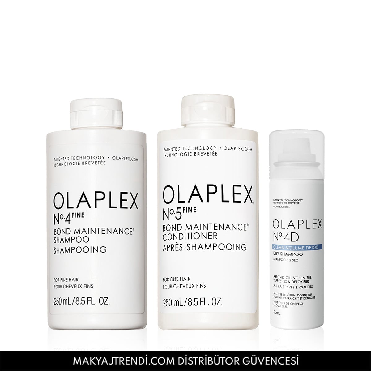 İnce Telli Saçlar İçin Bağ Güçlendirici Şampuan, Saç Kremi & Kuru Şampuan Seti