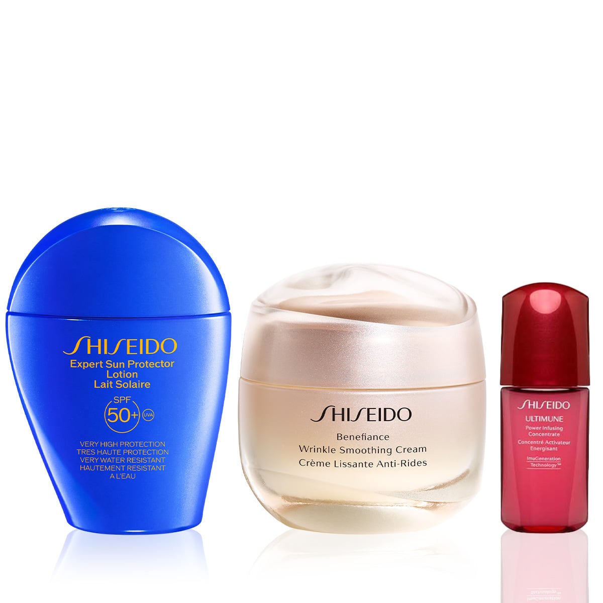 Kırışıklıkları Önleyen, Yaşlanmaya Meydan Okuyan & Güneşe Karşı Etkili Şekilde Koruyan Set