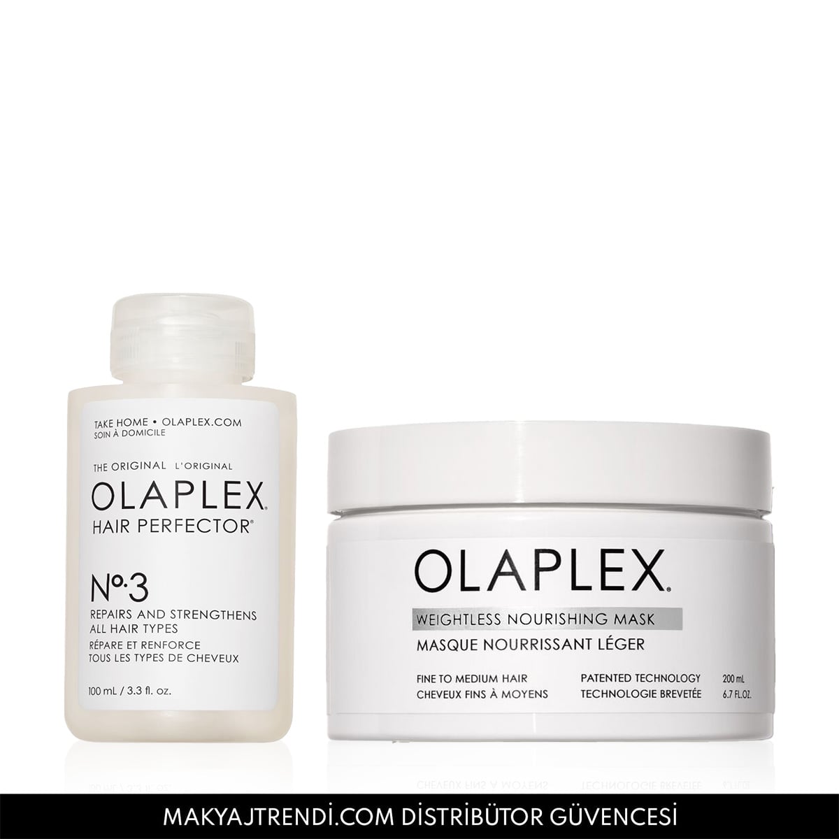 İnce Telli Saçlar İçin Bağ Güçlendirici, Saç Kusursuzlaştırıcı & Besleyici Maske Seti