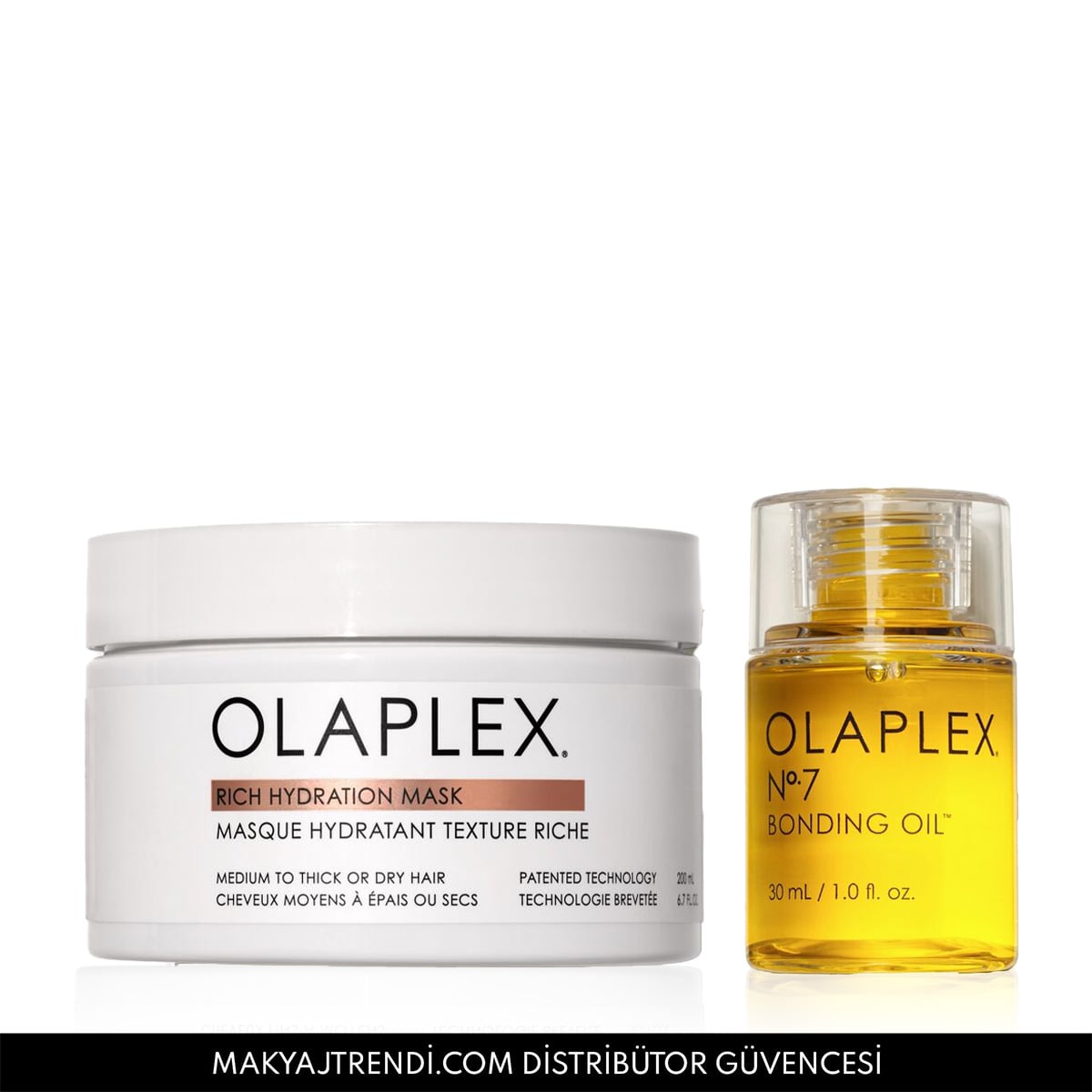 Kalın Telli Saçlar İçin Bağ Güçlendirici Saç Bakım Yağı & Besleyici Maske Seti