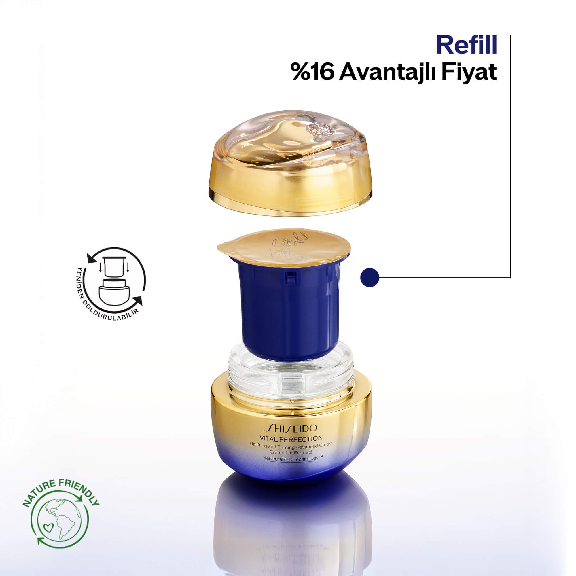 Cildi Sıkılaştıran, Toparlayan Yaşlanma Karşıtı Gelişmiş Bakım Kremi - REFİL