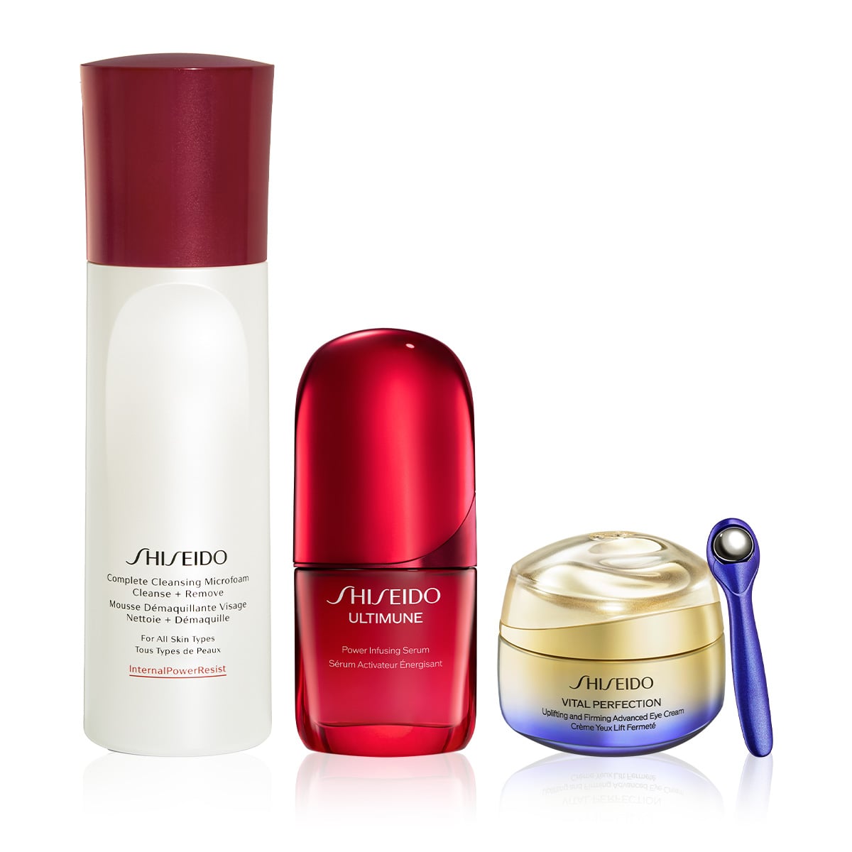 Retinol İçeren Göz Kremi & Yaşlanmayı Yavaşlatan Serum & Nemlendiren Cilt Temizleyici Köpük Seti