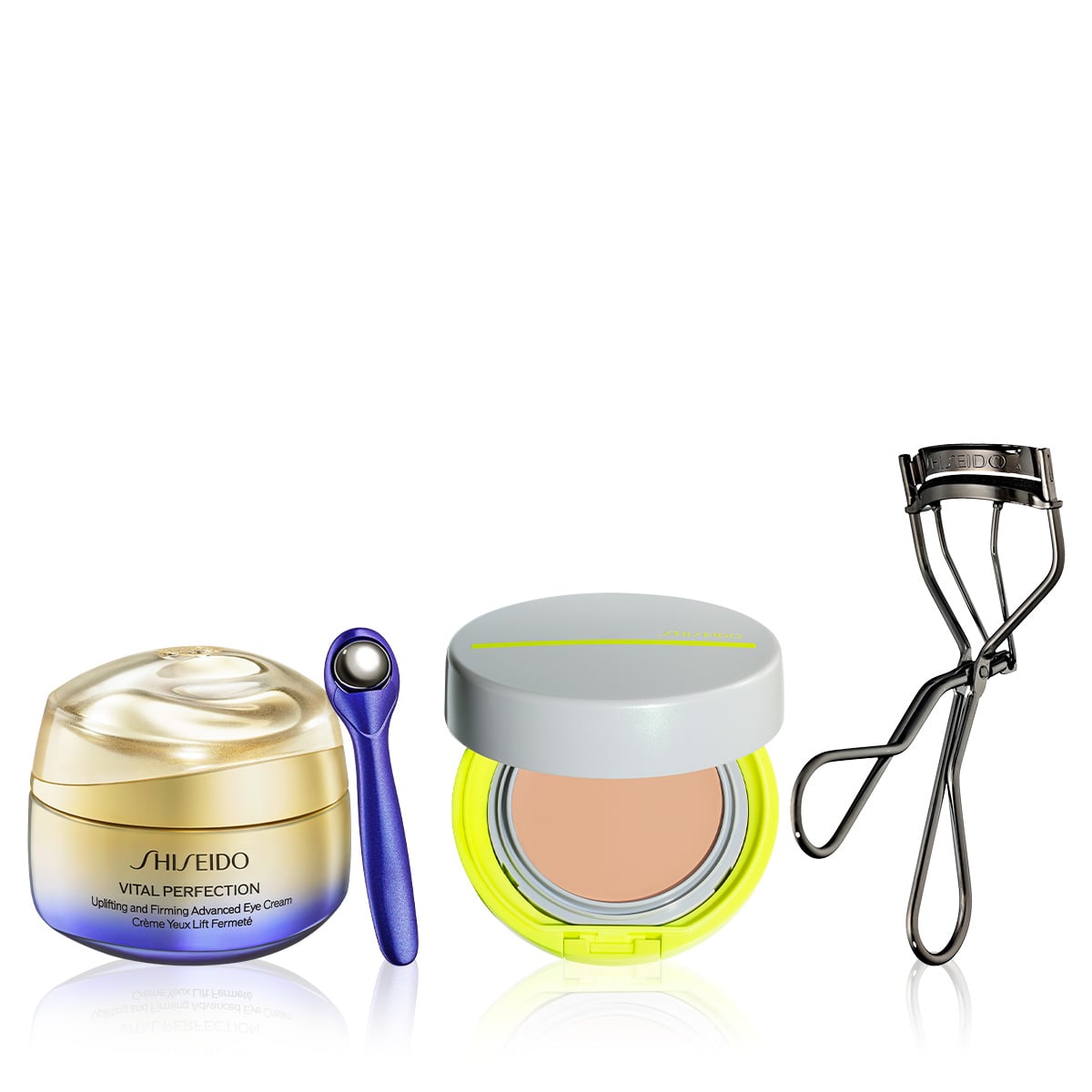 Retinol İçeren Sıkılaştırıcı Göz Kremi & Güneş Koruyucu Kompakt BB Krem & Kirpik Kıvırıcı Seti