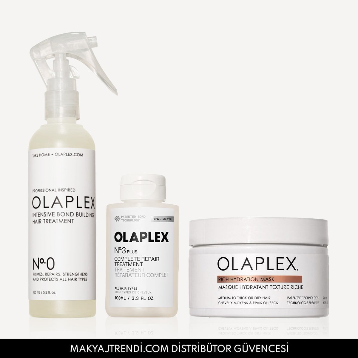 Kalın Telli Saçlar İçin Yoğun Onarıcı & Bağ Güçlendiren & Nem Veren Bakım Seti