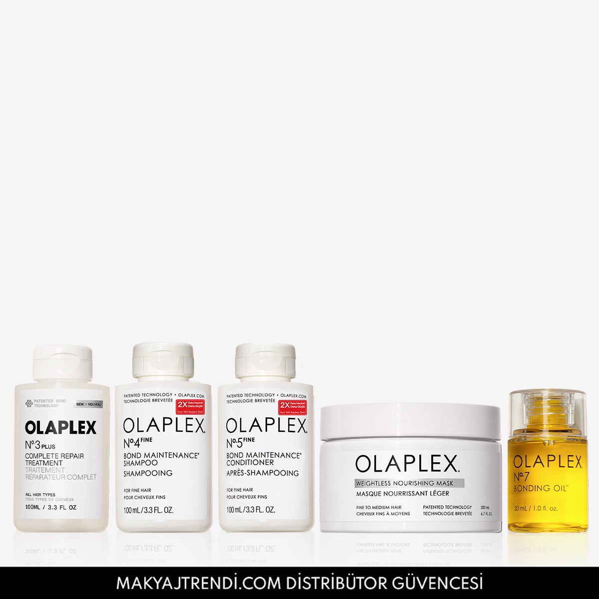 İnce Telli Saçlar İçin Bağ Güçlendirici, Onarıcı, Besleyici Bakım Seti